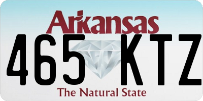 AR license plate 465KTZ