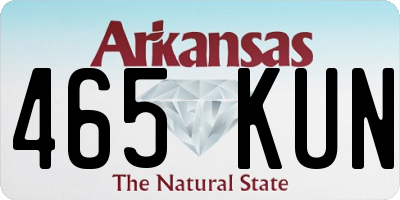 AR license plate 465KUN
