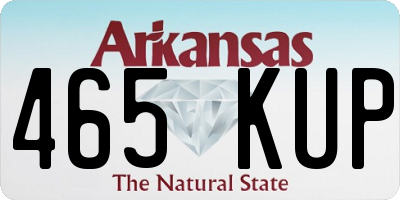 AR license plate 465KUP