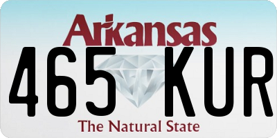 AR license plate 465KUR
