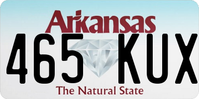 AR license plate 465KUX