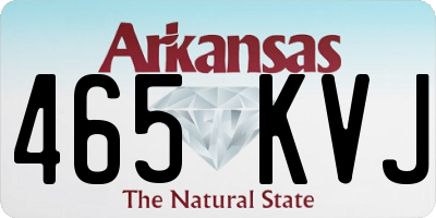AR license plate 465KVJ