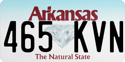 AR license plate 465KVN
