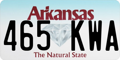 AR license plate 465KWA