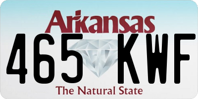AR license plate 465KWF