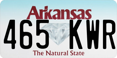 AR license plate 465KWR