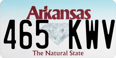 AR license plate 465KWV