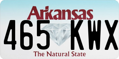 AR license plate 465KWX