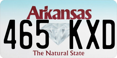 AR license plate 465KXD