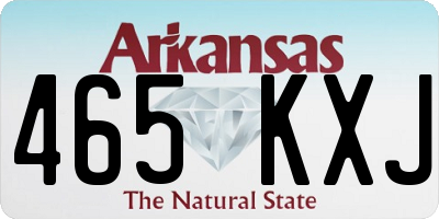 AR license plate 465KXJ