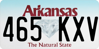AR license plate 465KXV