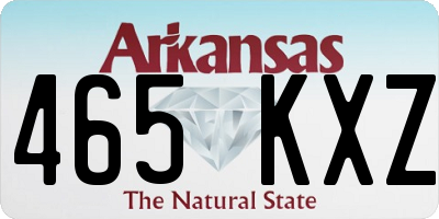 AR license plate 465KXZ