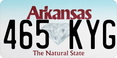 AR license plate 465KYG