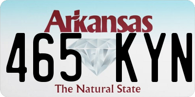 AR license plate 465KYN