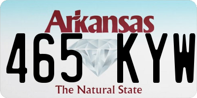 AR license plate 465KYW