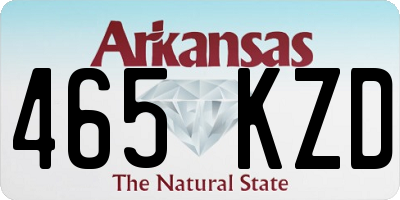 AR license plate 465KZD