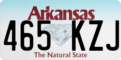 AR license plate 465KZJ