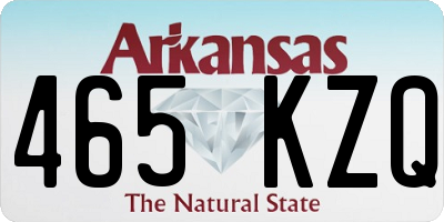 AR license plate 465KZQ