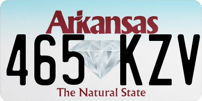 AR license plate 465KZV