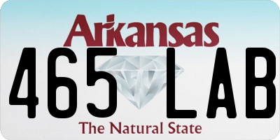 AR license plate 465LAB
