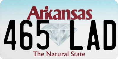 AR license plate 465LAD
