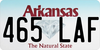 AR license plate 465LAF