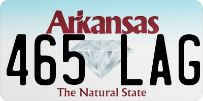 AR license plate 465LAG