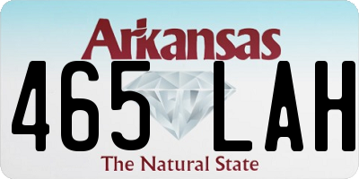 AR license plate 465LAH