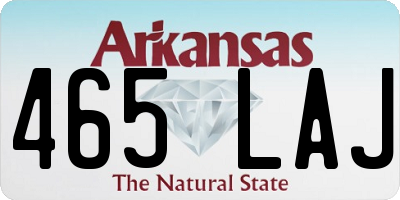 AR license plate 465LAJ