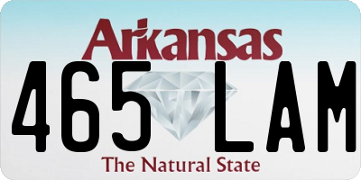 AR license plate 465LAM