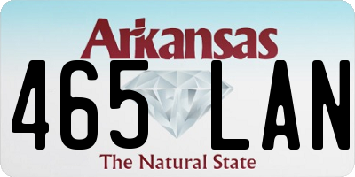 AR license plate 465LAN