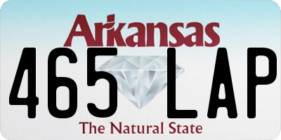 AR license plate 465LAP