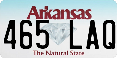 AR license plate 465LAQ