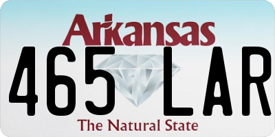 AR license plate 465LAR