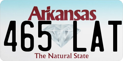 AR license plate 465LAT