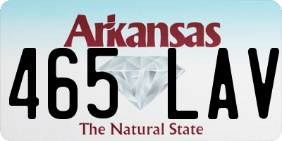 AR license plate 465LAV