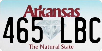 AR license plate 465LBC