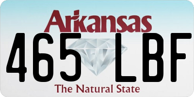 AR license plate 465LBF