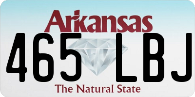 AR license plate 465LBJ
