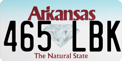 AR license plate 465LBK