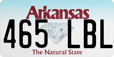 AR license plate 465LBL