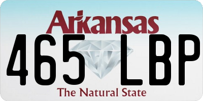 AR license plate 465LBP