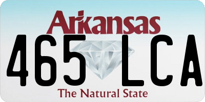 AR license plate 465LCA