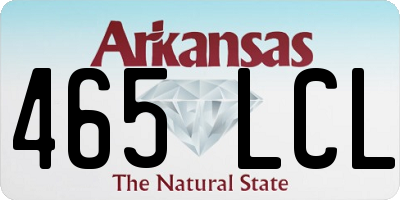 AR license plate 465LCL