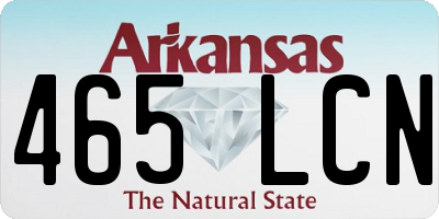 AR license plate 465LCN