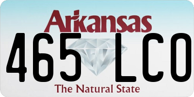 AR license plate 465LCO