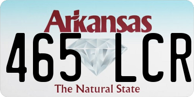 AR license plate 465LCR