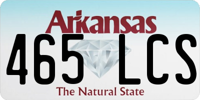 AR license plate 465LCS