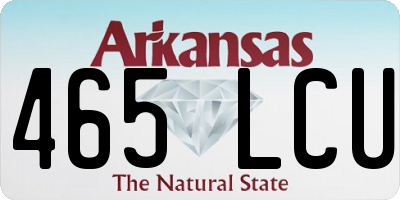 AR license plate 465LCU