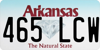 AR license plate 465LCW
